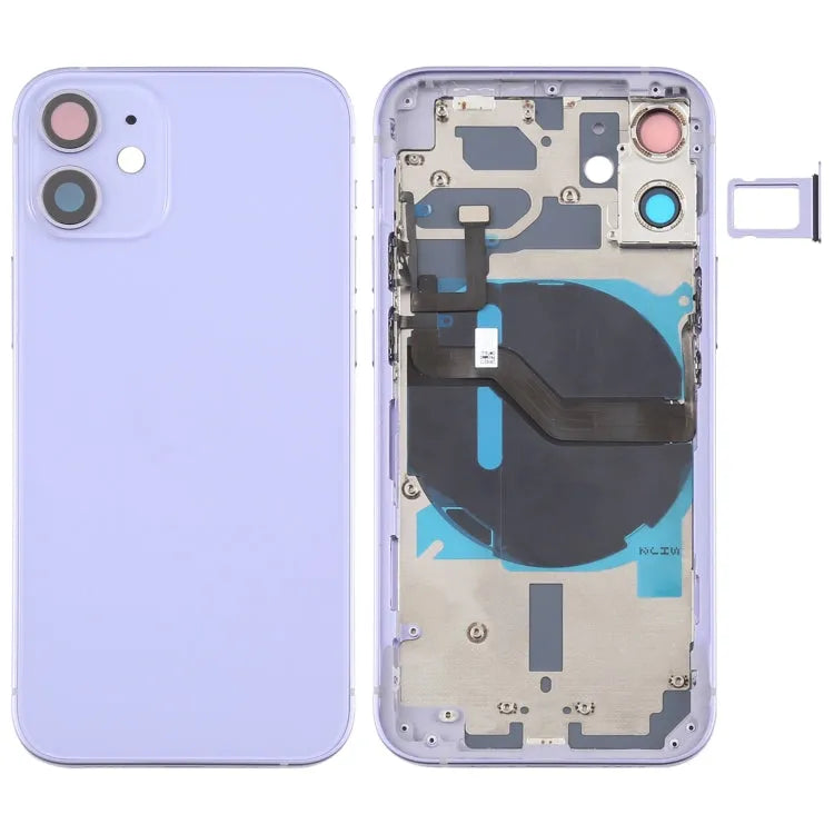 Batterij-achterklep compleet met sideknoppen en draadloos laden voor iPhone 12 Mini