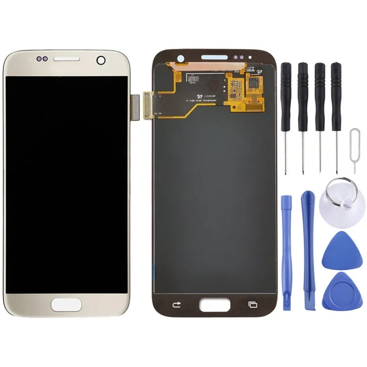 Origineel LCD-scherm met touchpaneel voor Samsung Galaxy S7 G9300 G930F G930A G930V (goud)