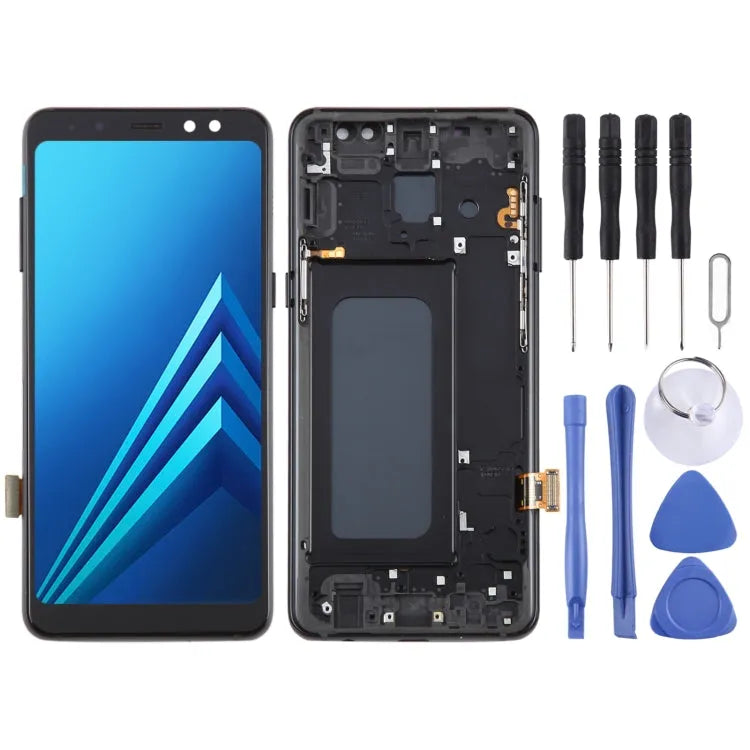 LCD-scherm en digitizer met frame voor Samsung Galaxy A8 / A5 2018 SM-A530 (zwart)