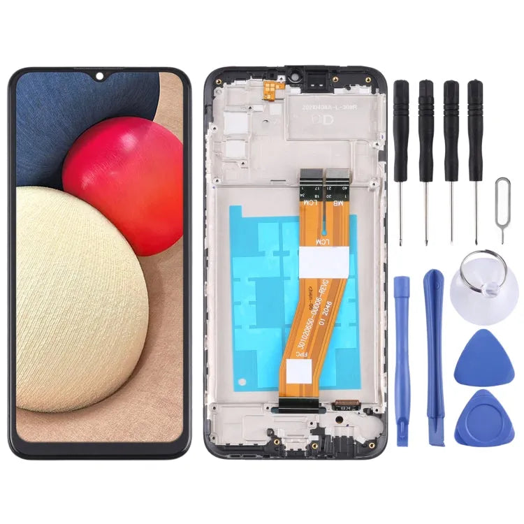 OEM LCD-scherm met digitizer en frame voor Galaxy A02s SM-A025F