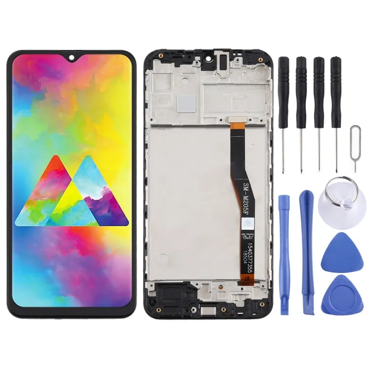 TFT LCD-scherm met digitizer en frame voor Galaxy M20 (zwart)