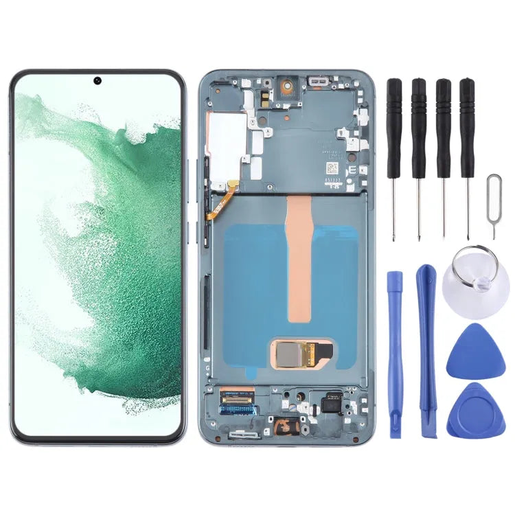 Origineel LCD-scherm met digitizer en frame voor Samsung Galaxy S22+ 5G SM-S906B (groen)