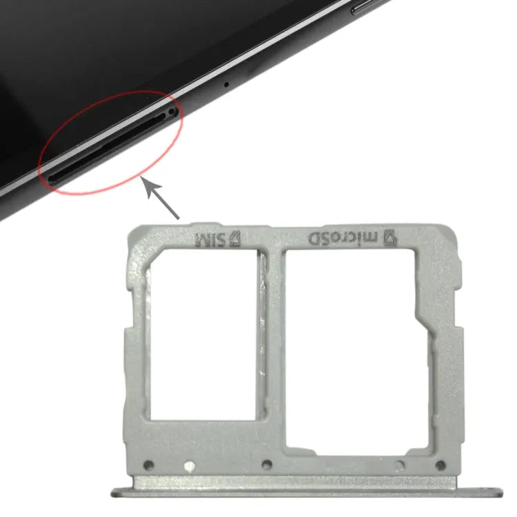 SIM-kaartlade en Micro-SD-kaartlade voor Galaxy Tab S3 9.7 T825 (3G-versie, zilver)