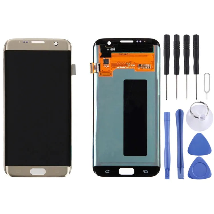 Origineel LCD-scherm met aanraakpaneel voor Samsung Galaxy S7 Edge SM-G9350 G935F G935A G935V (goud)