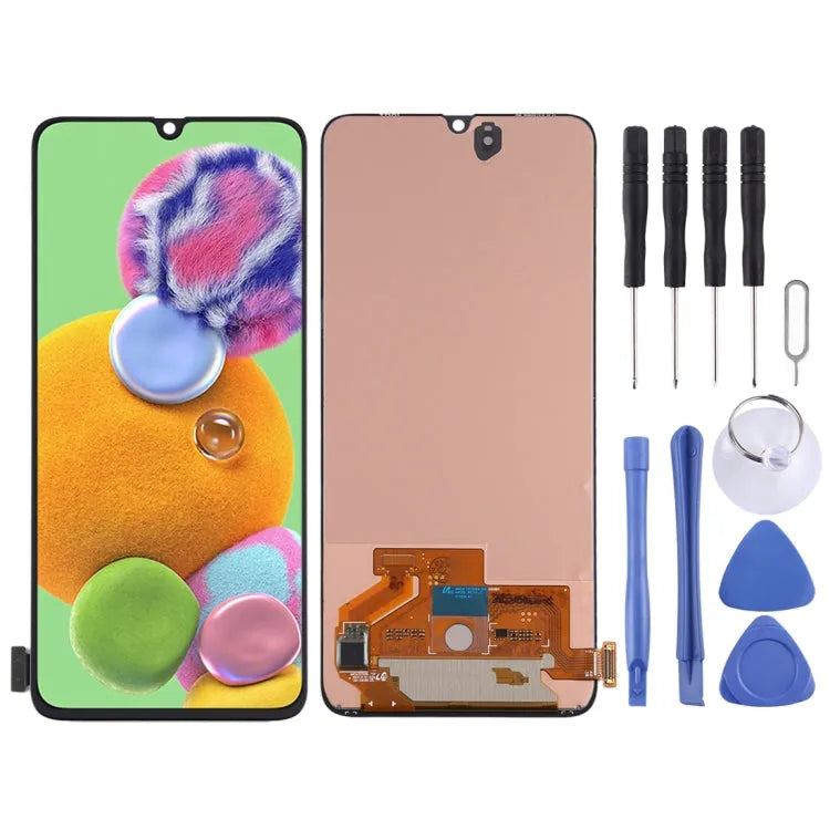 Super AMOLED LCD-scherm met digitizer voor Samsung Galaxy A90 5G SM-A908B (zwart)