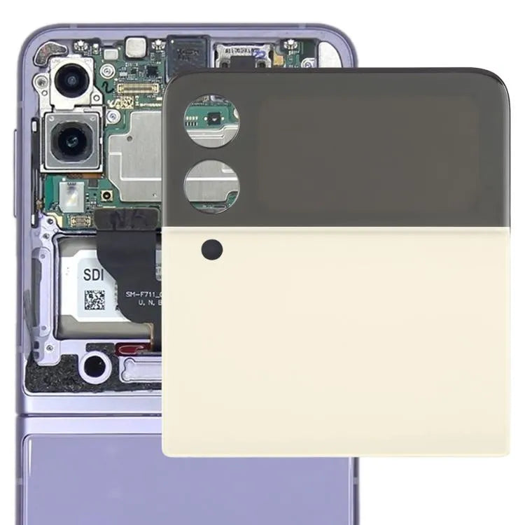 Origineel secundair LCD scherm met digitizer voor Samsung Galaxy Z Flip3 SM-F711B (abrikoos)