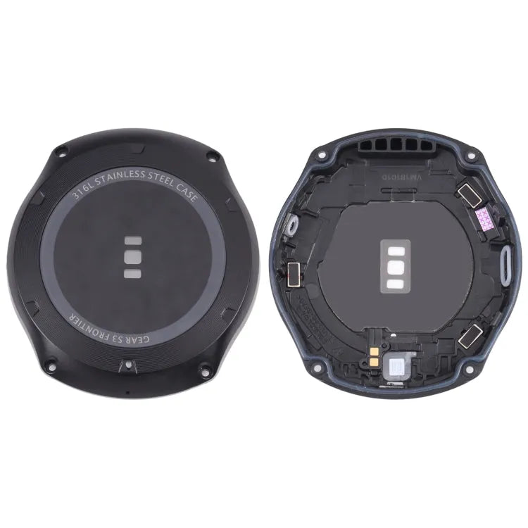 Achterbehuizing met glazen lens voor Samsung Gear S3 Frontier SM-R760 (zwart)