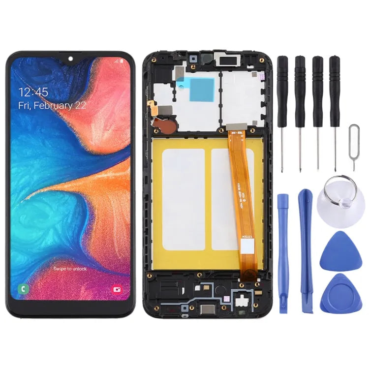 TFT LCD-scherm met frame voor Samsung Galaxy A20e (zwart)