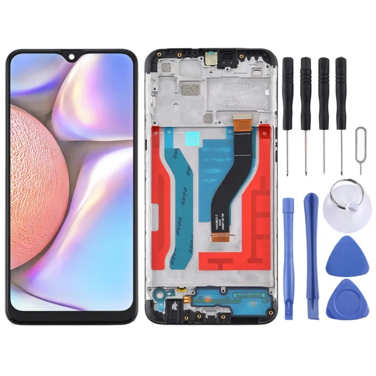 OEM LCD-scherm met digitizer en frame voor Samsung Galaxy A10s (zwart)
