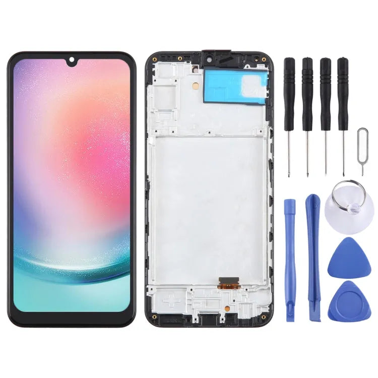 OLED LCD-schermdigitizer inclusief frame voor Samsung Galaxy A24 SM-A245F 6,4 inch
