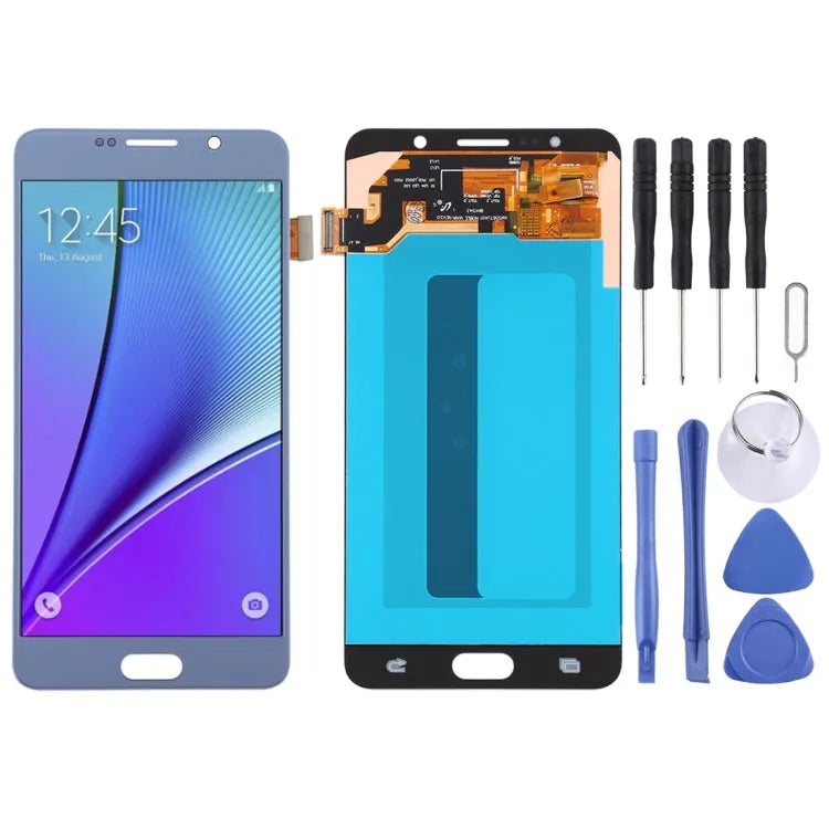 OLED LCD-scherm 5,5 inch met digitizer voor Samsung Galaxy Note 5 (volledige montage, babyblauw)