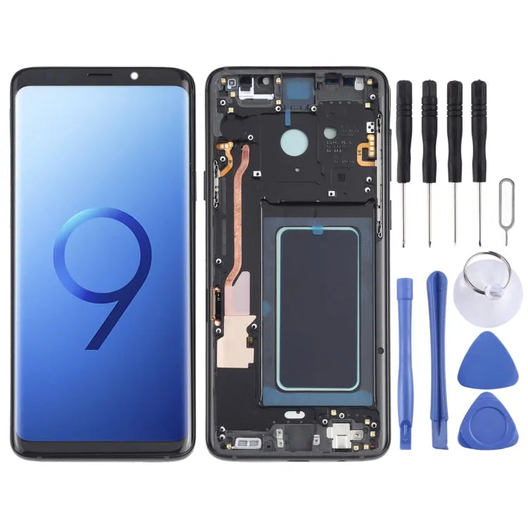 OLED LCD met digitizer en frame voor Samsung Galaxy S9 Plus SM-G965 (zwart)