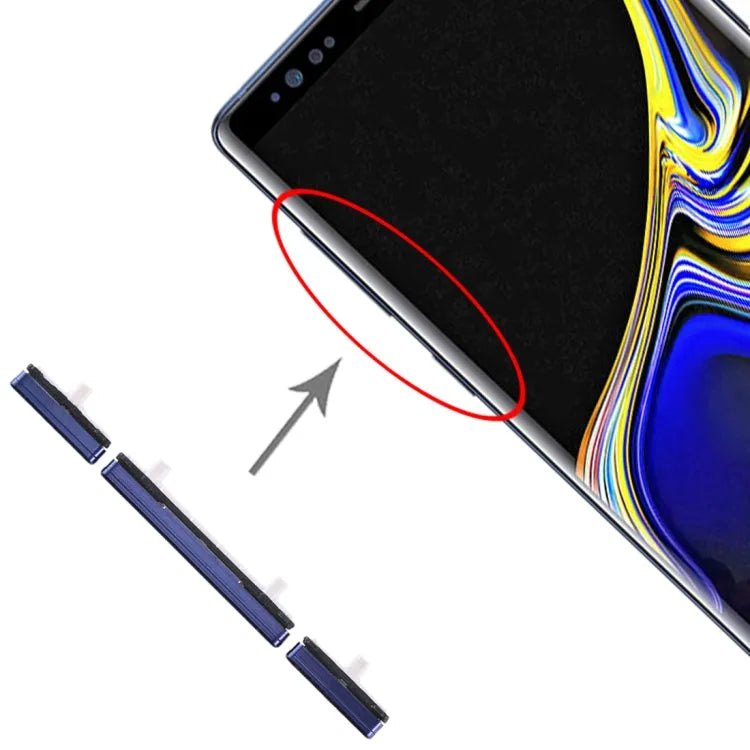 Set zijtoetsen voor Samsung Galaxy Note 9 / Note 10 (blauw)