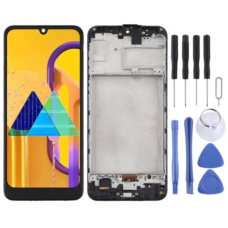 TFT LCD-scherm voor Samsung Galaxy M30s met digitizer en frame (zwart)