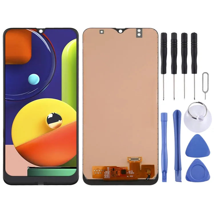 Incell LCD-scherm met digitizer voor Samsung Galaxy A30 A50 A50s zonder vingerafdrukherkenning (zwart)