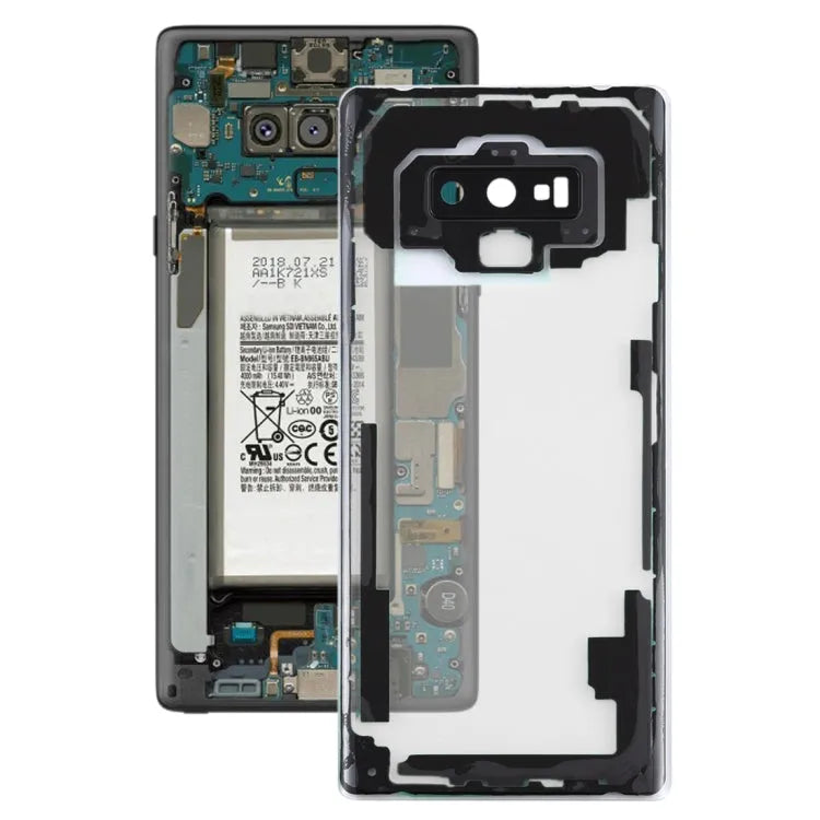 Transparante batterijachterklep met cameralensframe voor Samsung Galaxy Note9 N960D N960F