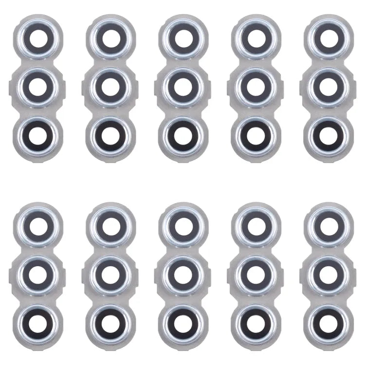 Originele achteruitrijcamera lensdop voor Samsung Galaxy M55 SM-M556 (10 stuks, zilver)