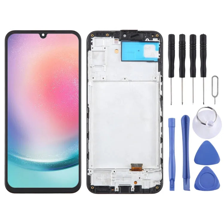 OLED LCD-scherm met digitizer en frame voor Samsung Galaxy A24 SM-A245F 6.43 inch