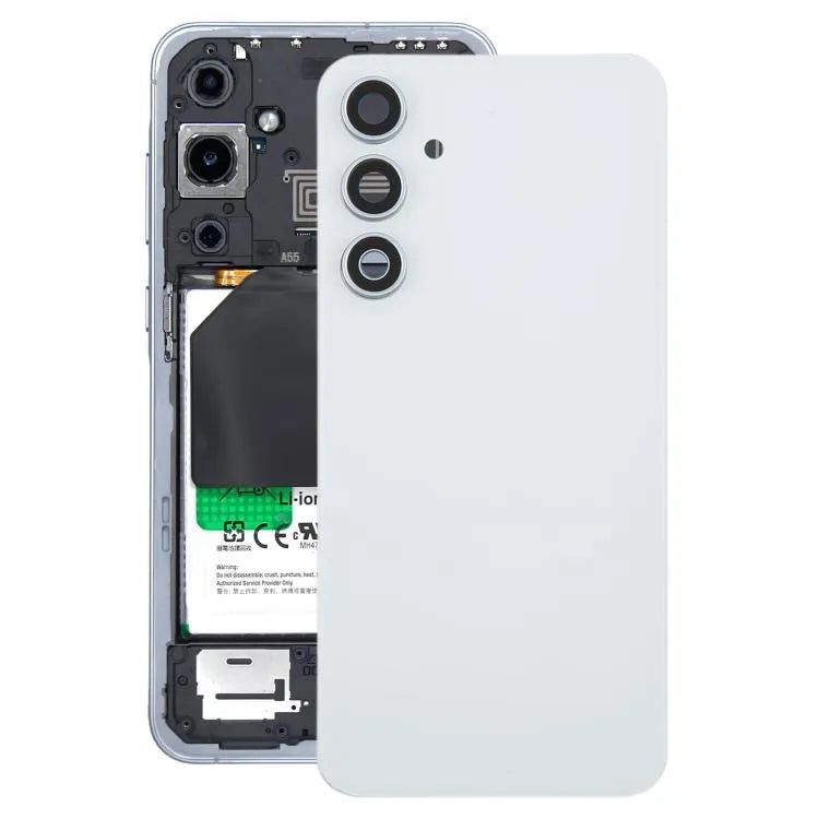 Originele batterijachterklep met cameralens-frame voor Samsung Galaxy A55 SM-A556B (wit)