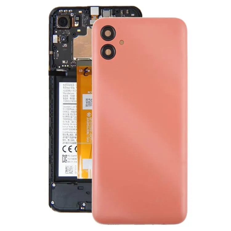 Achterklep met cameralensframe voor Samsung Galaxy A04e SM-A042F (roze)