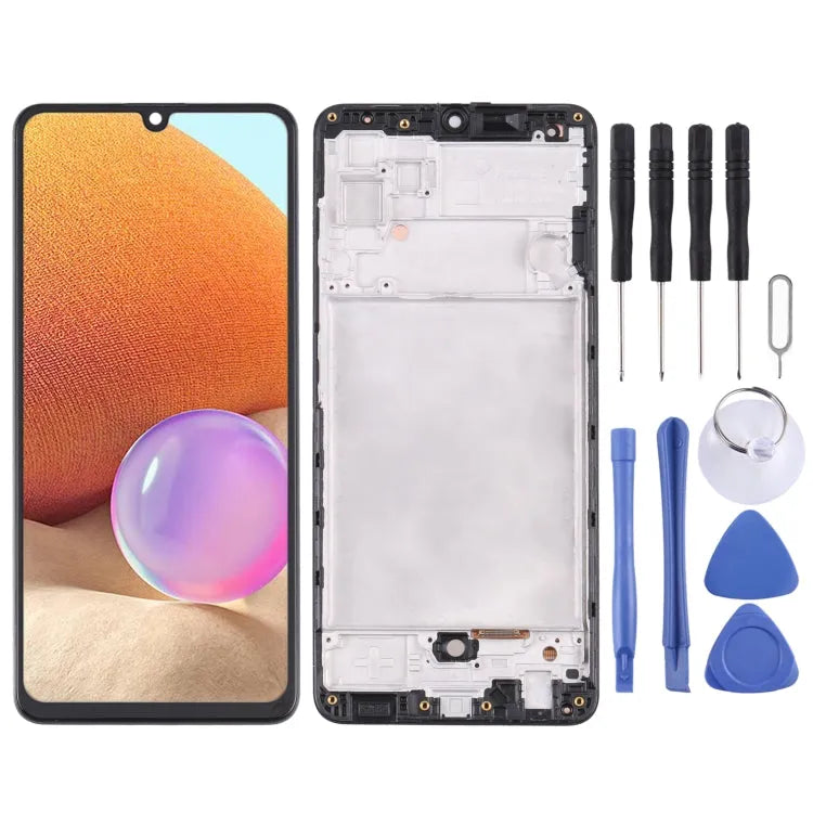 Originele Super AMOLED schermassemblage met frame voor Samsung Galaxy A32 4G SM-A325