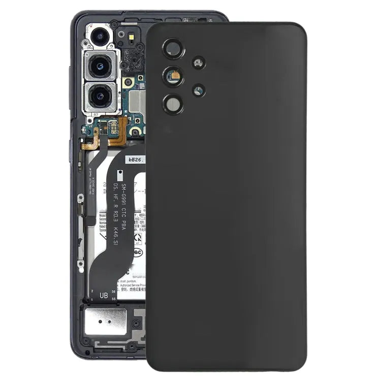 Batterijachterklep met cameralensframe voor Samsung Galaxy A32 5G (zwart)