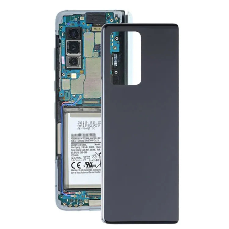 Glazen batterijachterkant voor Samsung Galaxy Z Fold2 5G SM-F916B (zwart)