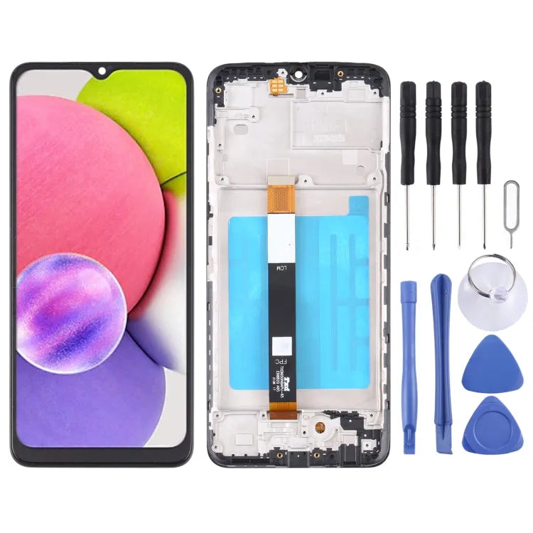 OEM LCD-schermassemblage met frame voor Samsung Galaxy A03s SM-A037U (US Edition)