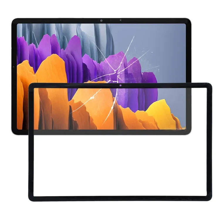 Buitenste glaslens voor frontscherm voor Samsung Galaxy Tab S7 SM-T870 (zwart)