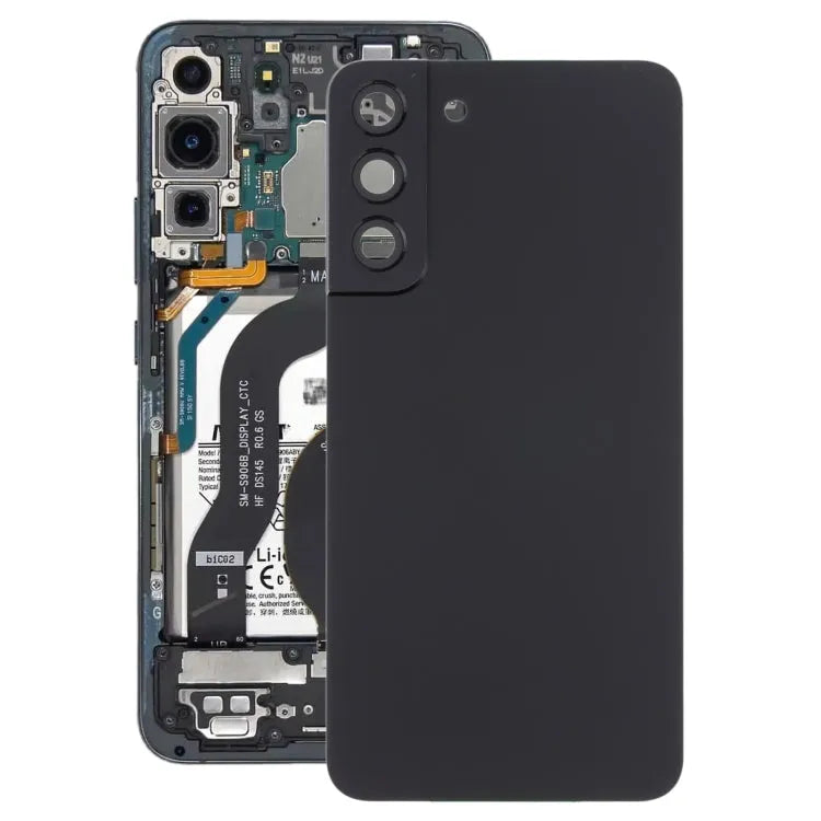 Batterijachterklep met cameralensframe voor Samsung Galaxy S22+ 5G SM-S906B (zwart)