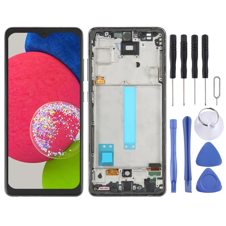 OLED LCD-scherm 6,33 inch met digitizer en frame voor Samsung Galaxy A52s 5G SM-A528 (zwart)