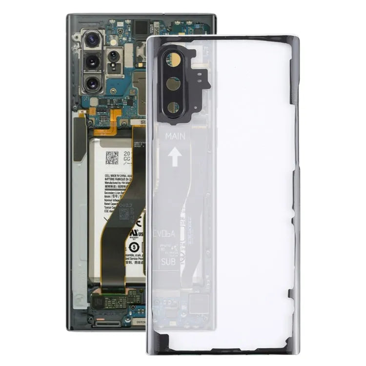 Transparante achterklep met cameralensframe voor Samsung Galaxy Note 10 N970 en N9700