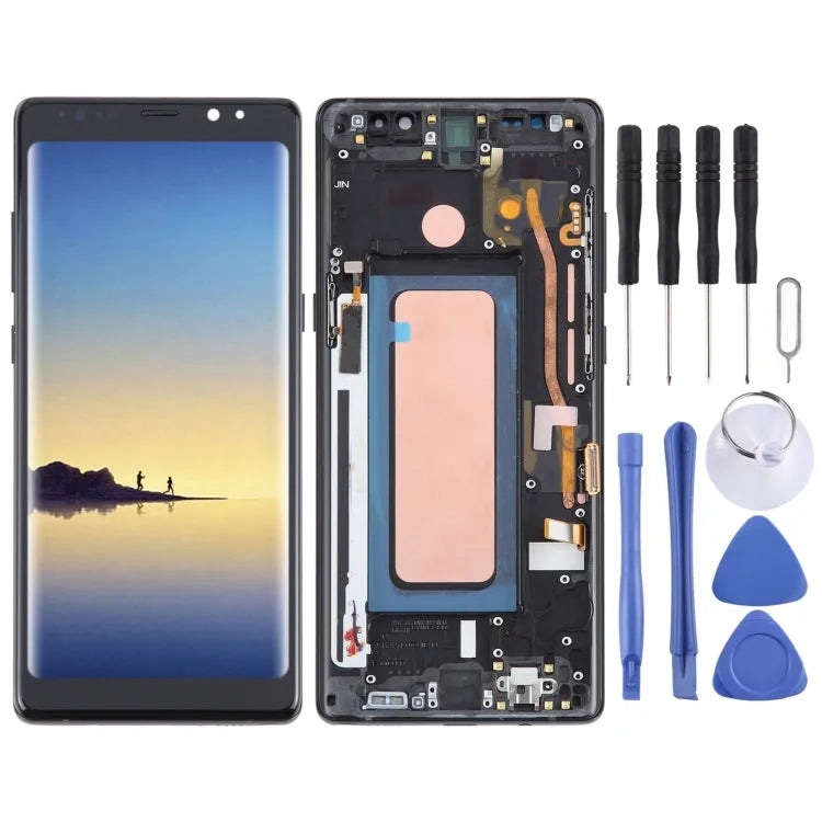 TFT LCD-scherm met digitizer en frame voor Samsung Galaxy Note 8 SM-N950 (zwart)
