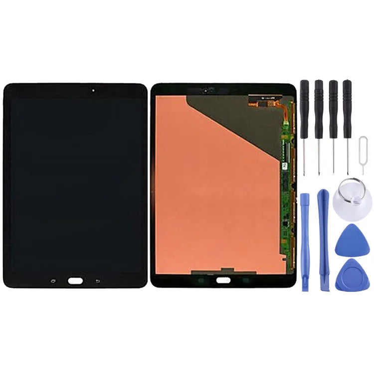 Origineel Super AMOLED LCD-scherm digitizer met montage voor Samsung Galaxy Tab S2 9.7 inch T815 T810 T813 (zwart)
