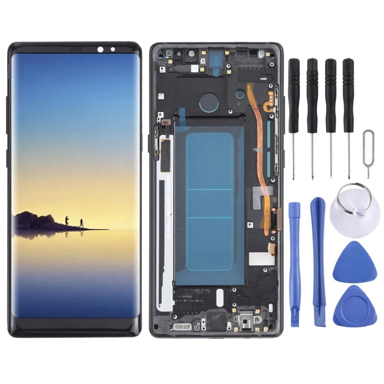 OLED LCD-scherm met digitizer en frame voor Samsung Galaxy Note 8 SM-N950 (zwart)