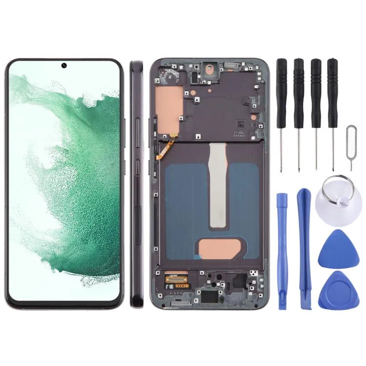 TFT LCD-scherm met digitizer en frame voor Samsung Galaxy S22+ SM-S906B 6,43 inch (zwart)