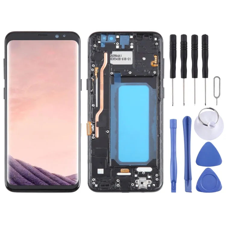 TFT LCD-scherm met digitizer en frame voor Samsung Galaxy S8+ SM-G955 (zwart)