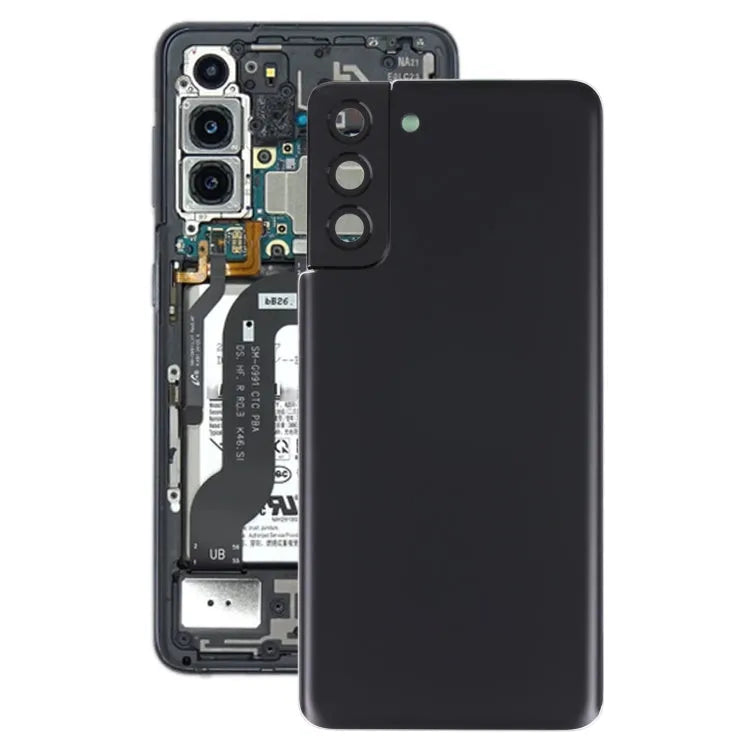 Achterklep met cameralensframe voor Samsung Galaxy S21+ 5G (zwart)