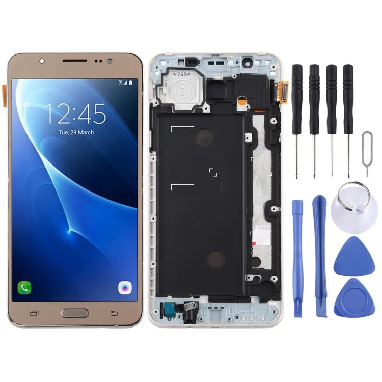 TFT LCD-scherm met frame voor Samsung Galaxy J7 J710F (2016, goud)