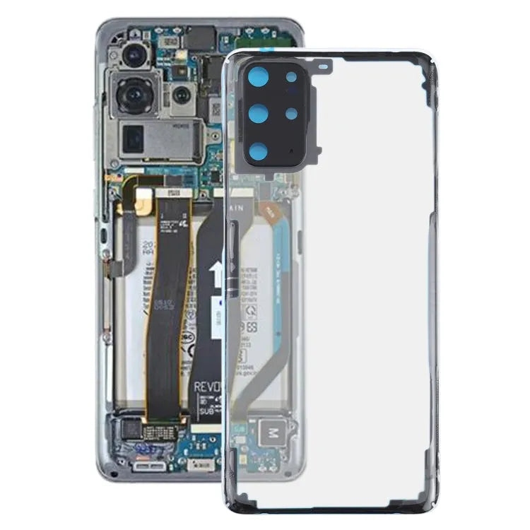 Transparante glas achterklep voor Samsung Galaxy S20+ SM-G985 SM-G985F SM-G985F/DS (transparant)