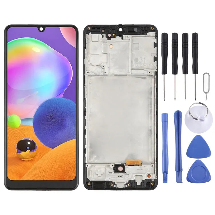 OLED LCD-scherm met frame voor Samsung Galaxy A31 SM-A315 6.4 inch (zwart)