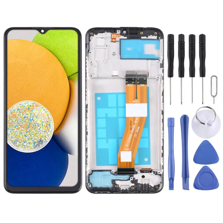 OEM LCD-schermdigitizer inclusief frame voor Samsung Galaxy A03 SM-A035F