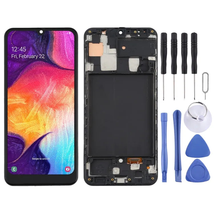 TFT LCD-scherm met digitizer volledige montage met frame voor Samsung Galaxy A50 US Edition SM-A505U