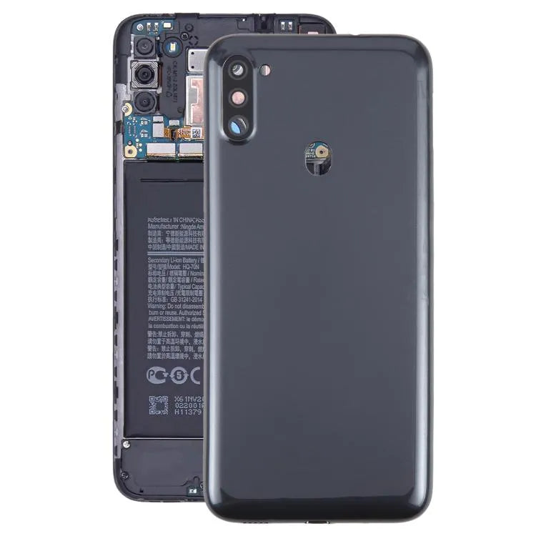 Achterklep met cameralensframe voor Samsung Galaxy A11 SM-A115F (zwart)
