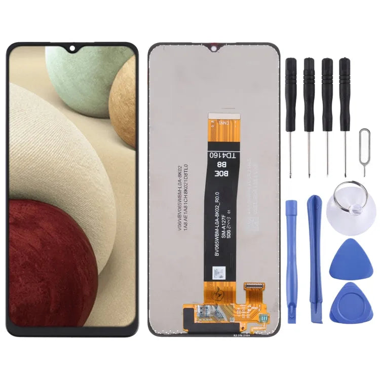 Origineel LCD-schermdigitizer volledige montage voor Samsung Galaxy A12 Nacho SM-A127F