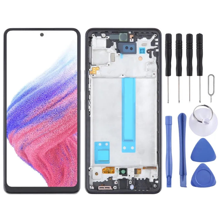 Incell LCD-schermdigitizer volledige montage met frame voor Samsung Galaxy A53 5G SM-A536 (zonder vingerafdrukherkenning)