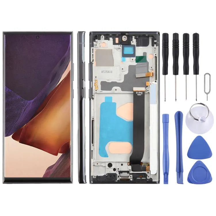 TFT LCD-schermdigitizer met frame zonder vingerafdruk voor Samsung Galaxy Note20 Ultra SM-N986B 6,72 inch (zwart)