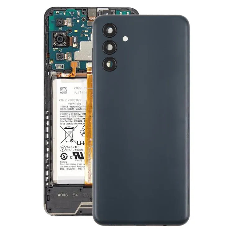 Batterijachterklep met cameralensframe voor Samsung Galaxy A04s SM-A047F (grijs)