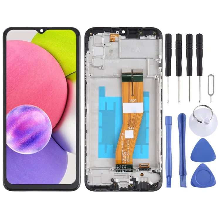 Origineel LCD-scherm volledige montage met frame voor Samsung Galaxy A03s SM-A037F