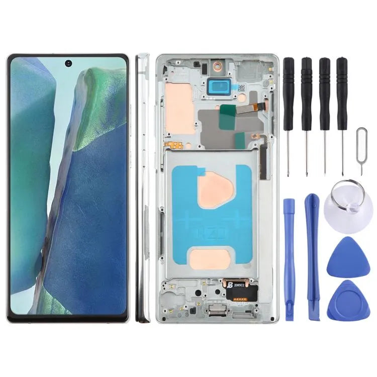 TFT LCD-schermdigitizer met frame voor Samsung Galaxy Note20 SM-N980F 6,6 inch groen geen vingerafdruk